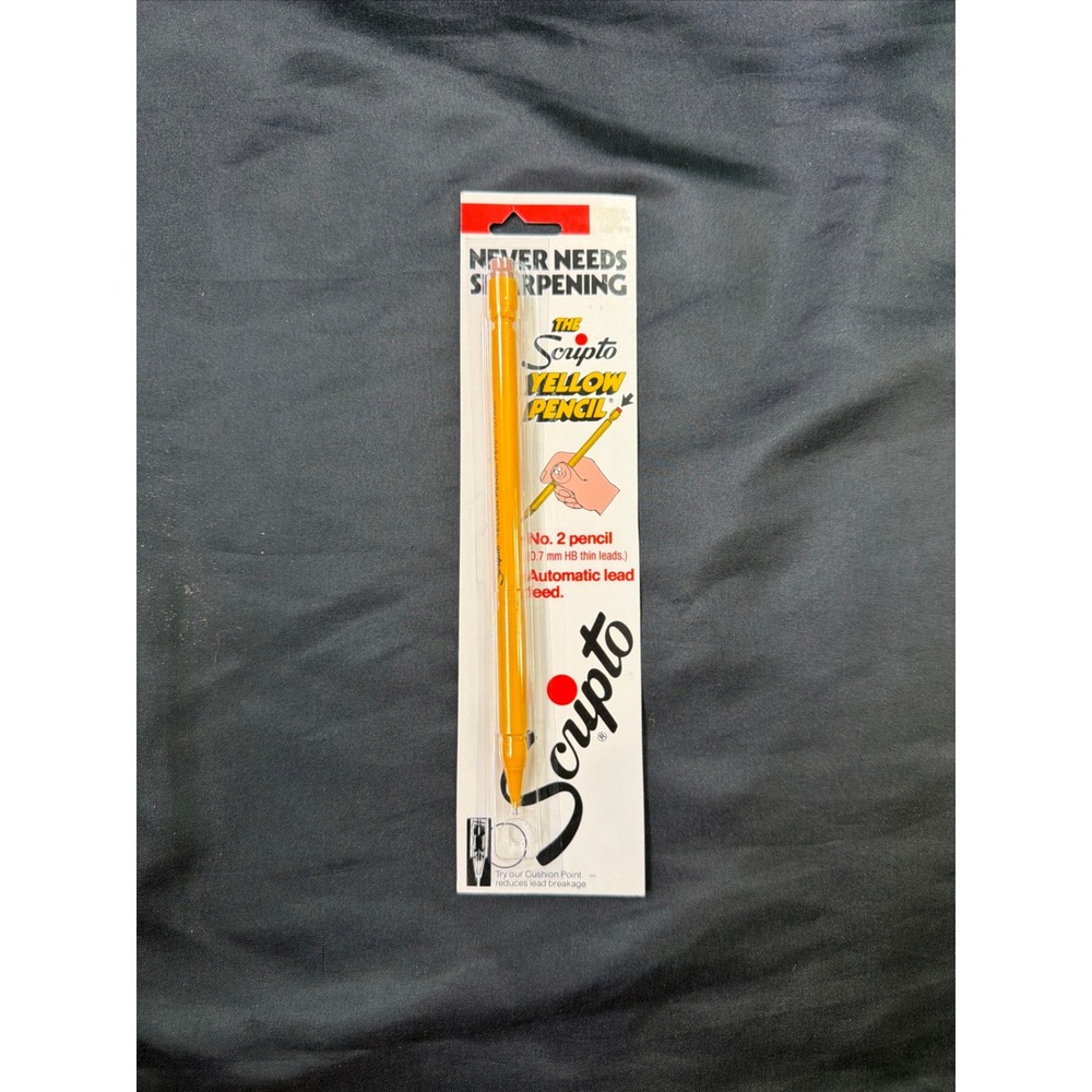 Vintage Scripto Yellow Mechanical Pencil 0.7mm No. 2 HB P579 Made in Japan NIP